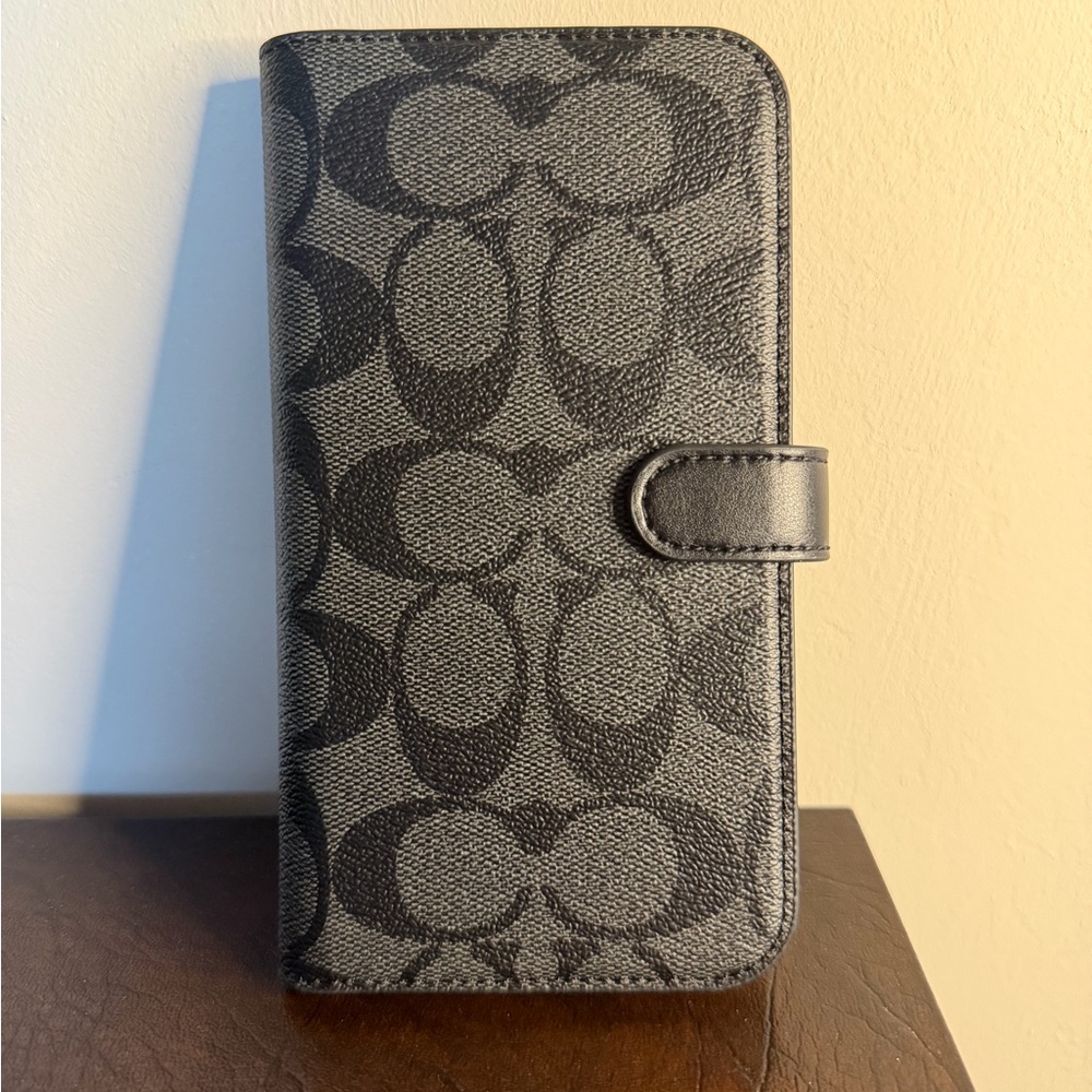 Coach Black and Gray Phone Case